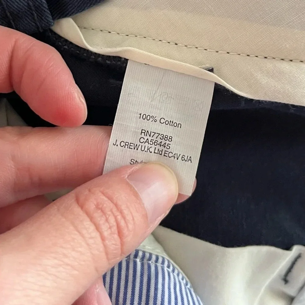 J. Crew Men's Shorts 36 Navy Blue Embroidered Anchor Nautical Sailing Preppy